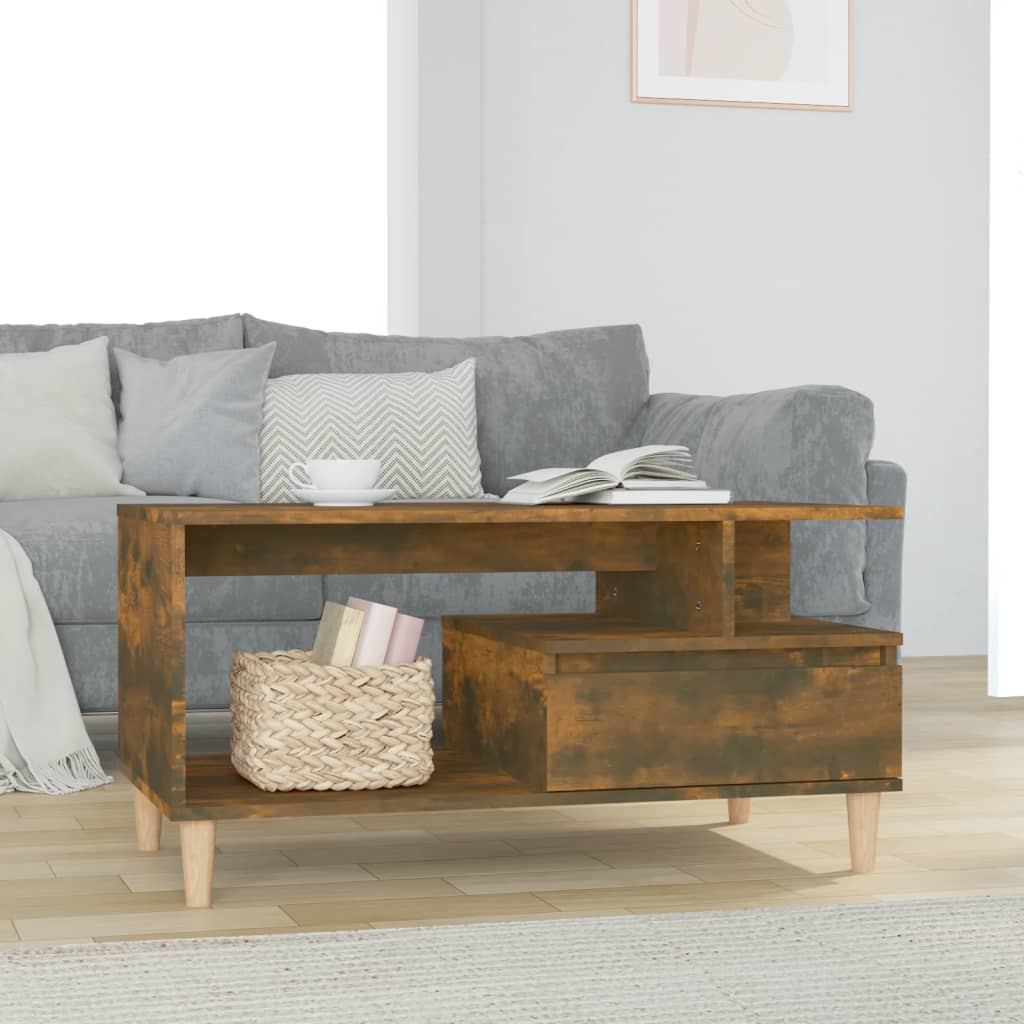 Salontafel 90X49X45 Cm Bewerkt Hout