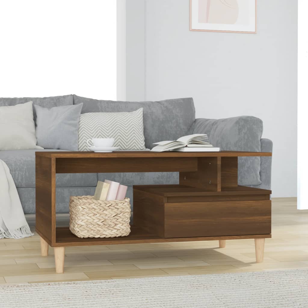 Salontafel 90X49X45 Cm Bewerkt Hout