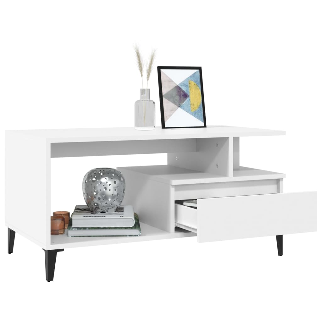 Salontafel 90X49X45 Cm Bewerkt Hout