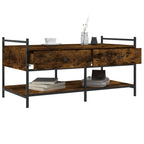 Salontafel 99X50X50 Cm Bewerkt Hout Kleurig