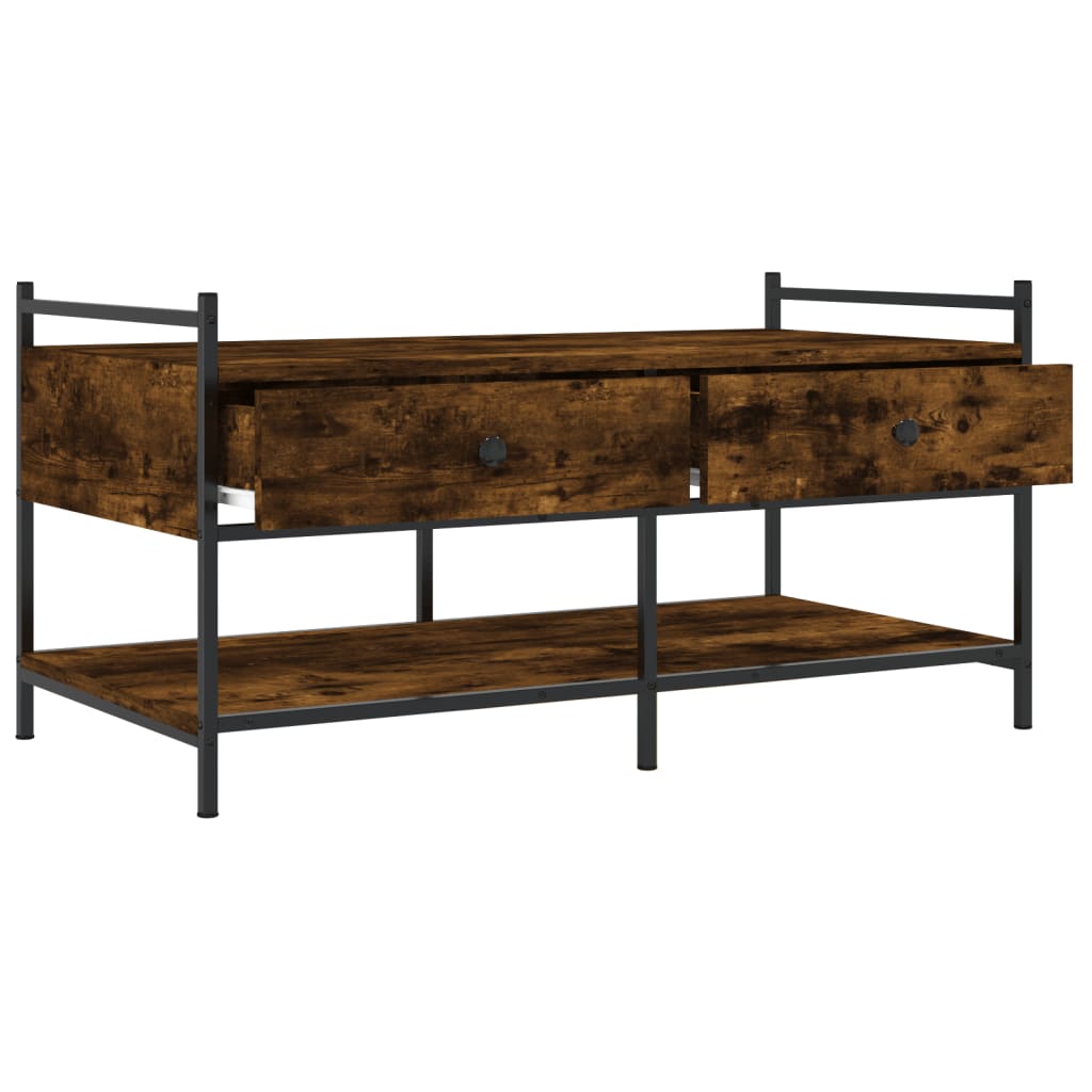 Salontafel 99X50X50 Cm Bewerkt Hout Kleurig
