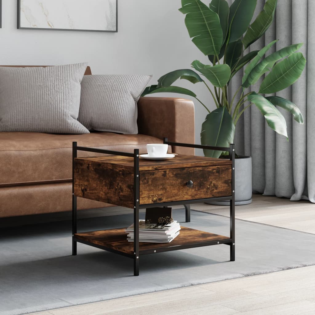 Salontafel 99X50X50 Cm Bewerkt Hout Kleurig