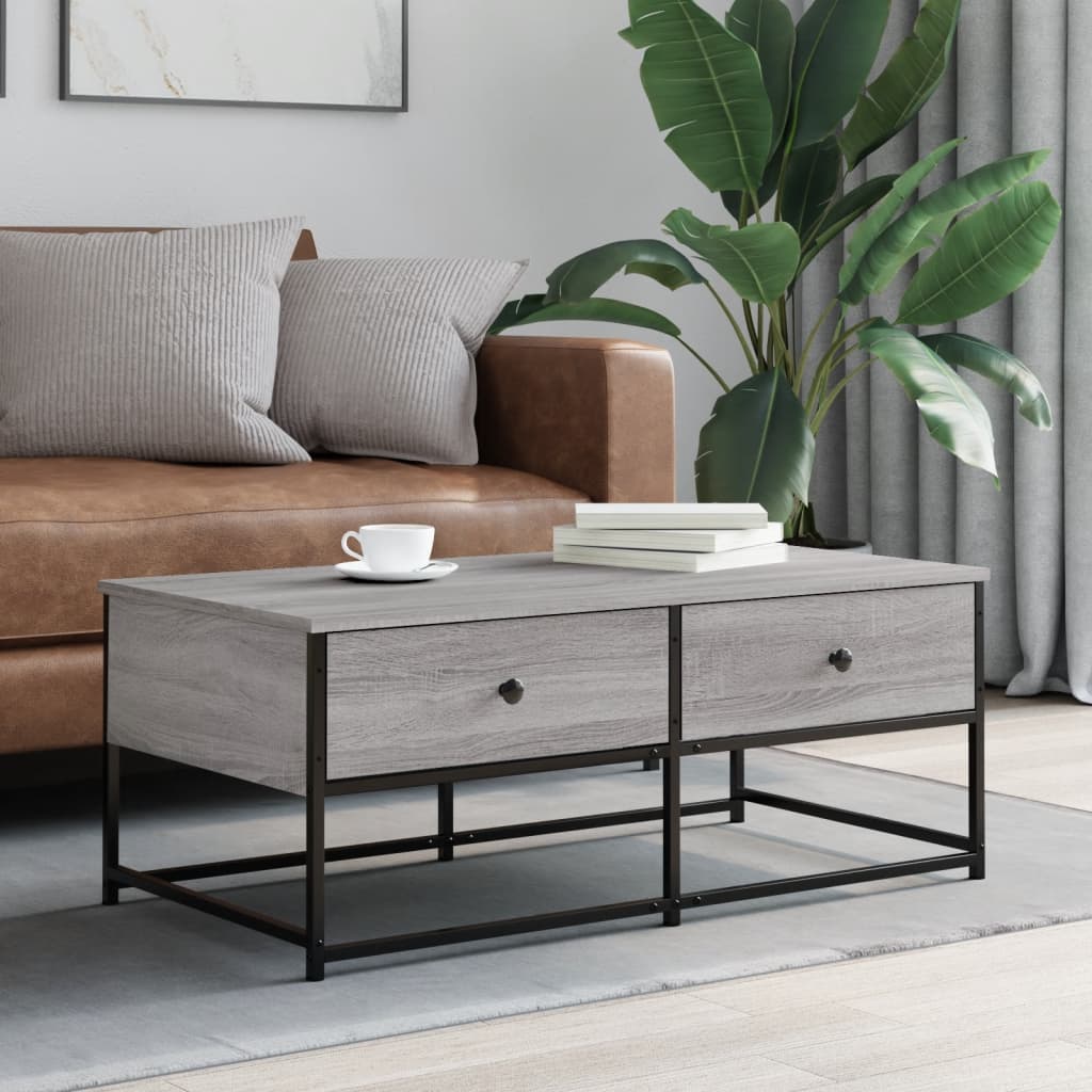 Salontafel 100X51X40 Cm Bewerkt Hout Kleurig