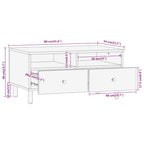 Salontafel 80X54X40 Cm