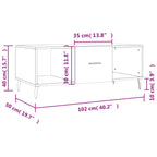 Salontafel 102X50X40 Cm Bewerkt Hout