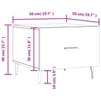 Salontafel 50X50X40 Cm Bewerkt Hout