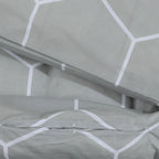 Dekbedovertrekset 140X200 Cm Katoen Grijs En Wit