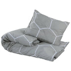 Dekbedovertrekset 200X200 Cm Katoen Grijs En Wit