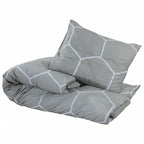 Dekbedovertrekset 140X200 Cm Katoen Grijs En Wit