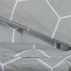 Dekbedovertrekset 220X240 Cm Katoen Grijs En Wit