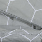 Dekbedovertrekset 260X240 Cm Katoen Grijs En Wit