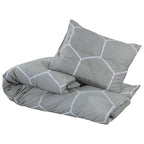 Dekbedovertrekset 200X200 Cm Katoen Grijs En Wit