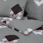 Dekbedovertrekset 240X220 Cm Katoen Grijs Multikleur