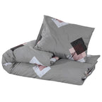 Dekbedovertrekset 155X220 Cm Katoen Grijs Multikleur