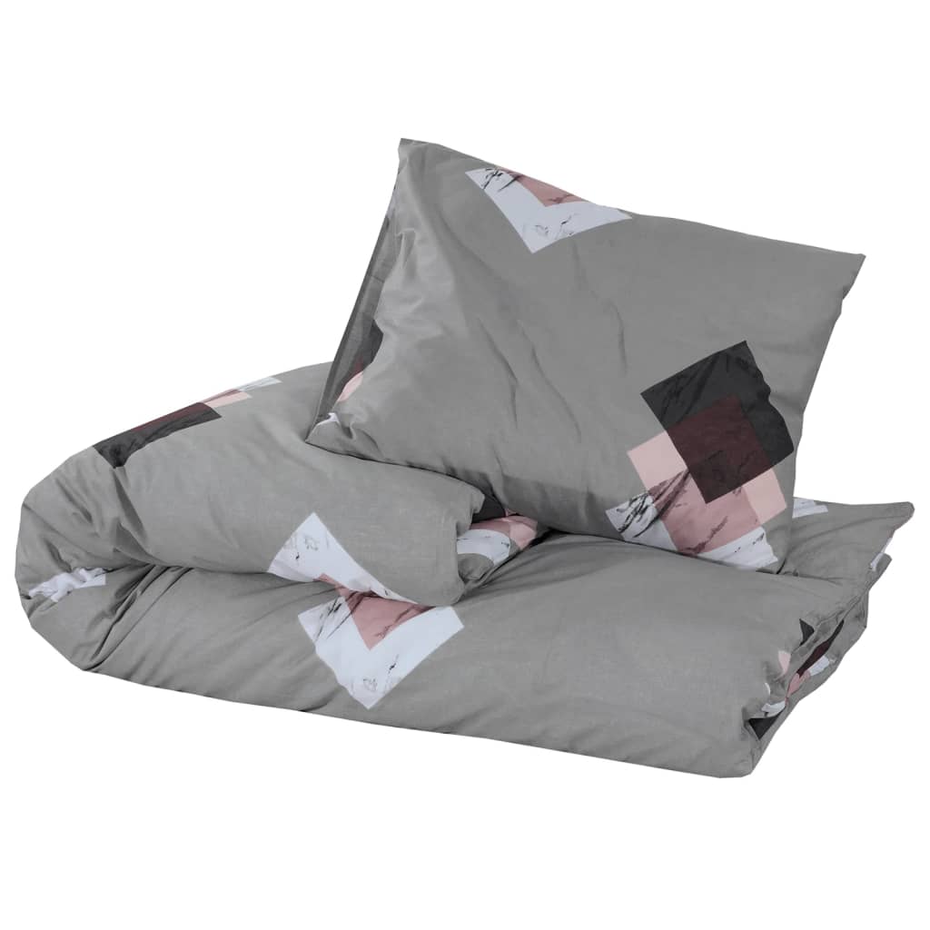Dekbedovertrekset 260X220 Cm Katoen Grijs Multikleur