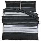 Dekbedovertrekset 260X220 Cm Katoen Zwart En Wit Zwarte Strepen