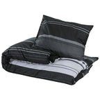 Dekbedovertrekset 260X220 Cm Katoen Zwart En Wit Zwarte Strepen