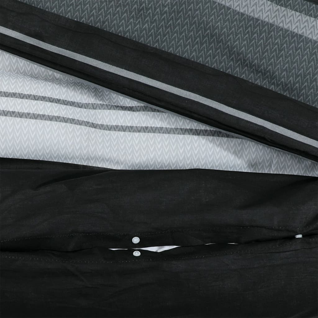 Dekbedovertrekset 260X220 Cm Katoen Zwart En Wit Zwarte Strepen