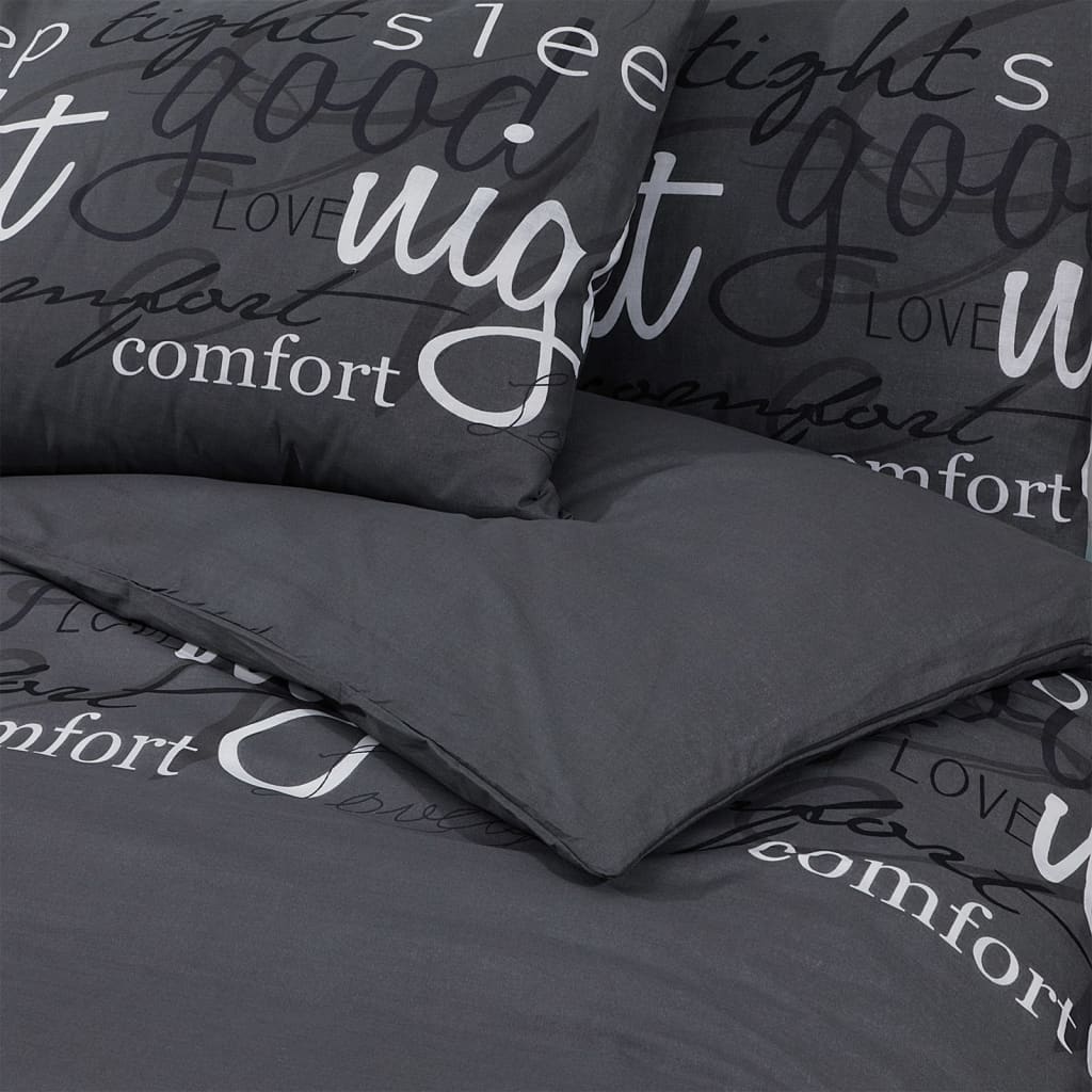 Dekbedovertrekset 260X220 Cm Katoen Zwart En Wit