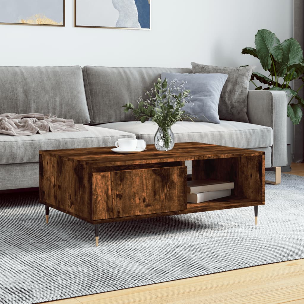 Salontafel 90X60X35 Cm Bewerkt Hout