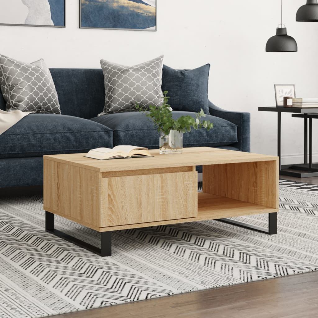 Salontafel 90X60X35 Cm Bewerkt Hout