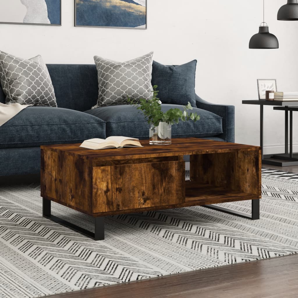 Salontafel 90X60X35 Cm Bewerkt Hout