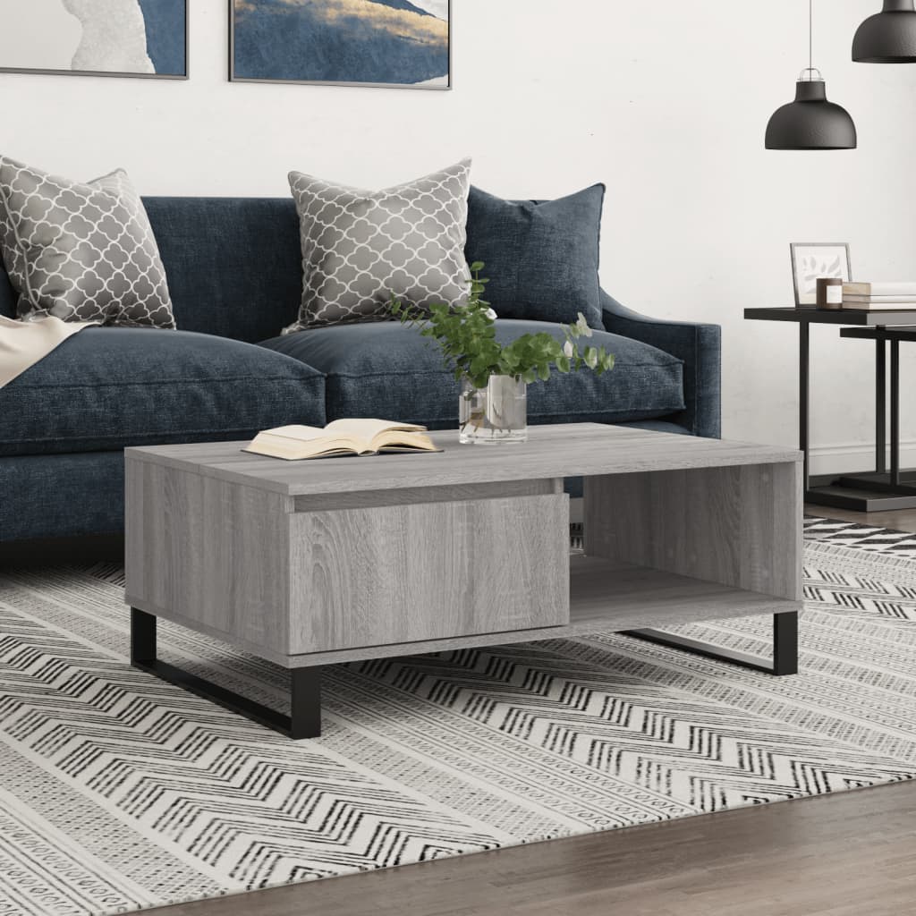 Salontafel 90X60X35 Cm Bewerkt Hout