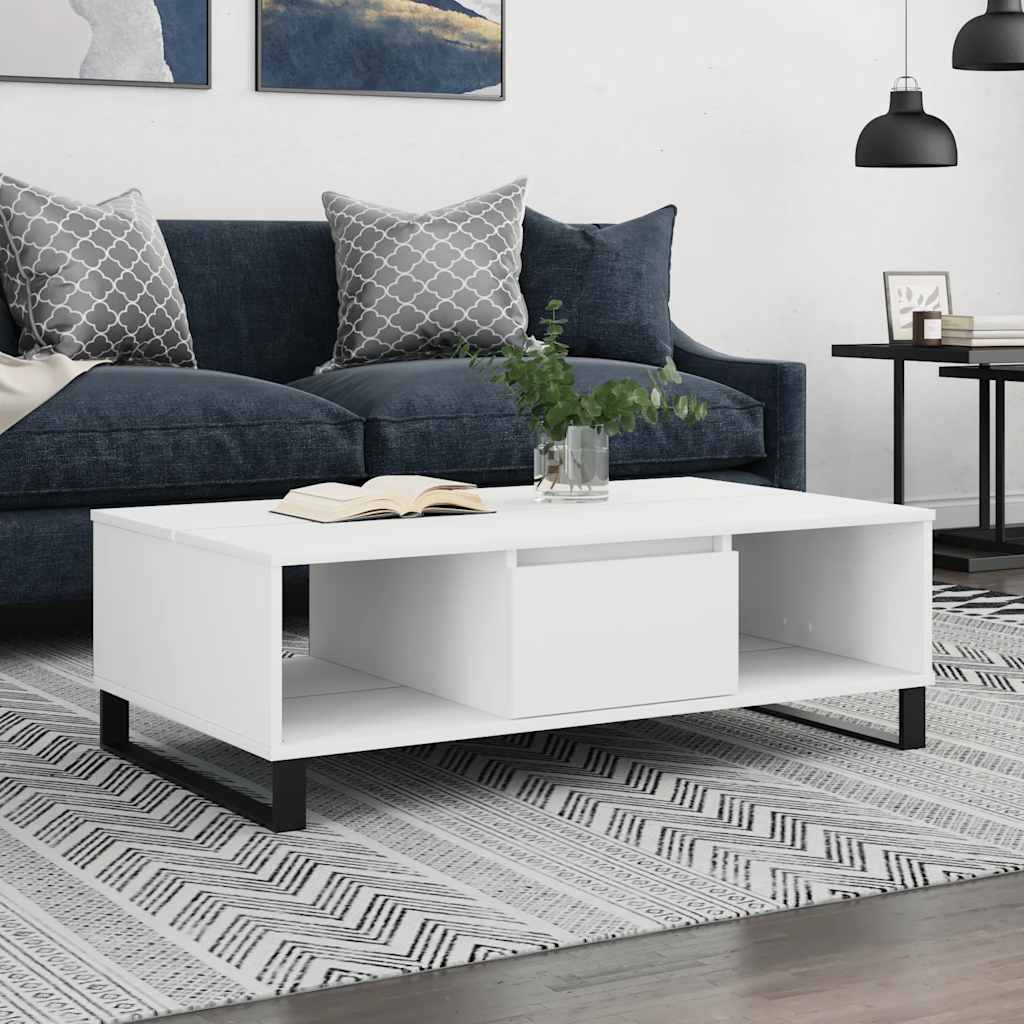 Salontafel 104X60X35 Cm Bewerkt Hout Kleurig