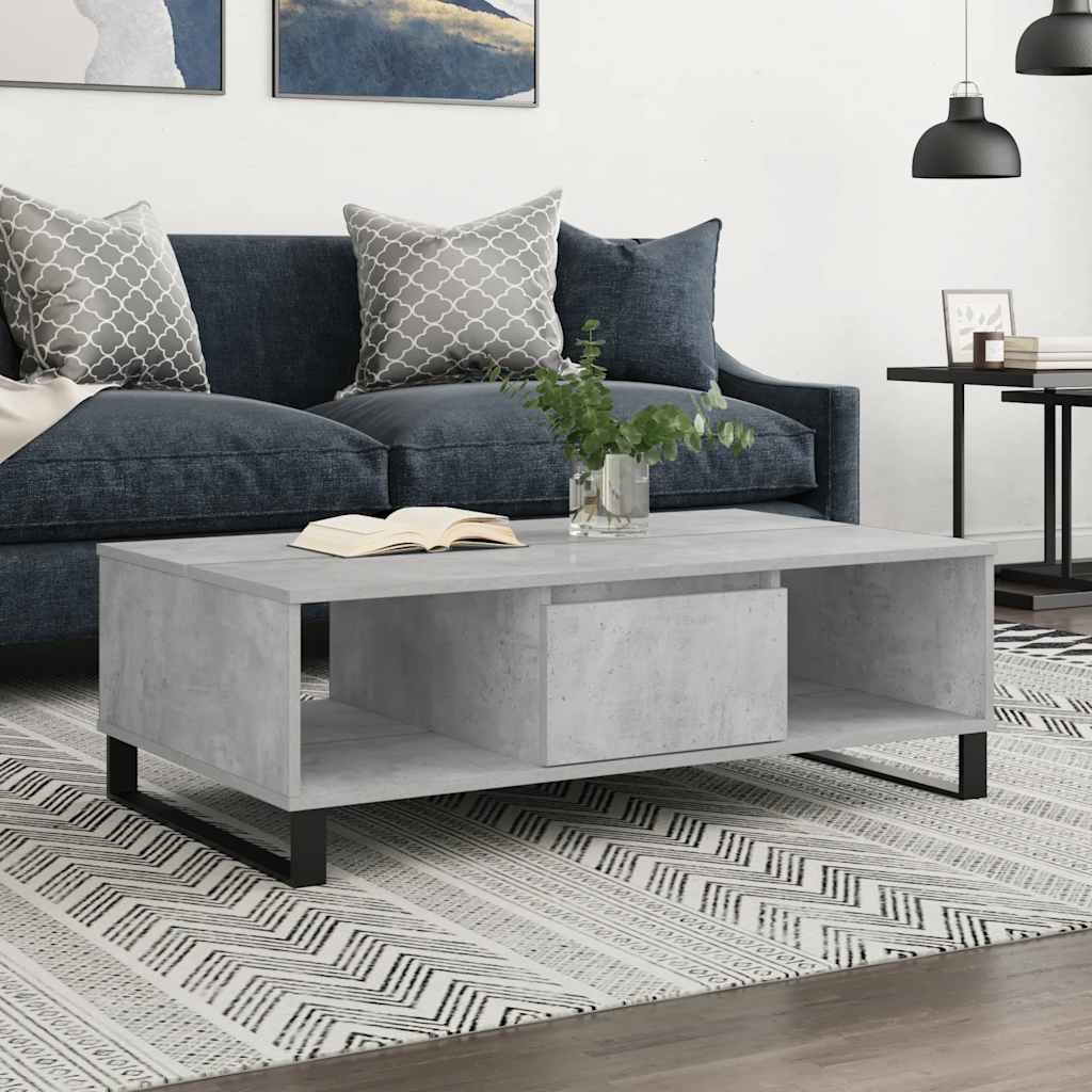 Salontafel 104X60X35 Cm Bewerkt Hout Kleurig