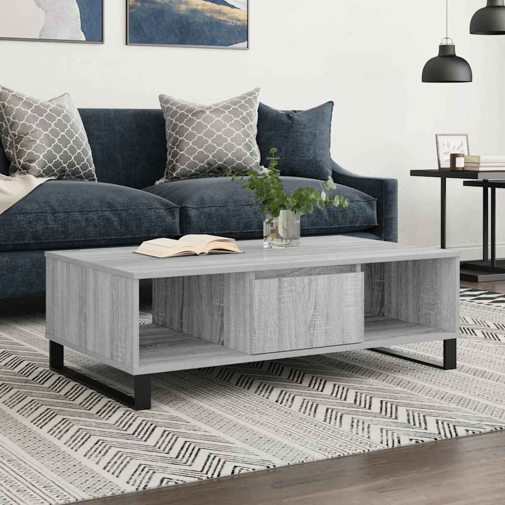 Salontafel 104X60X35 Cm Bewerkt Hout Kleurig