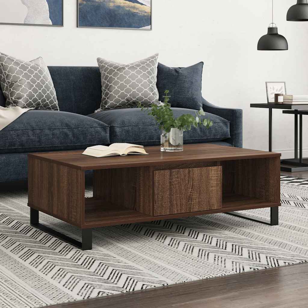 Salontafel 104X60X35 Cm Bewerkt Hout Kleurig