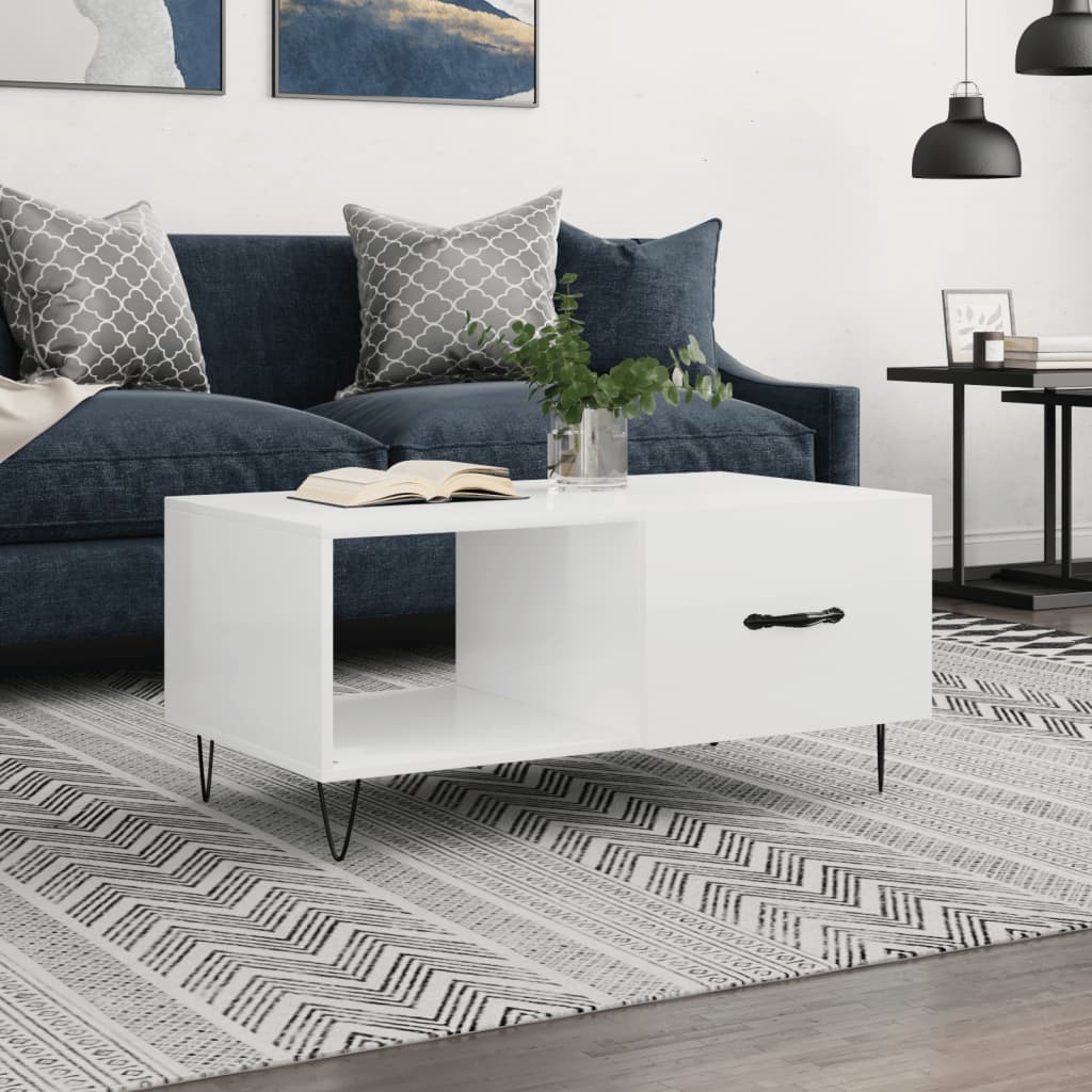 Salontafel 90X50X40 Cm Bewerkt Hout Kleurig