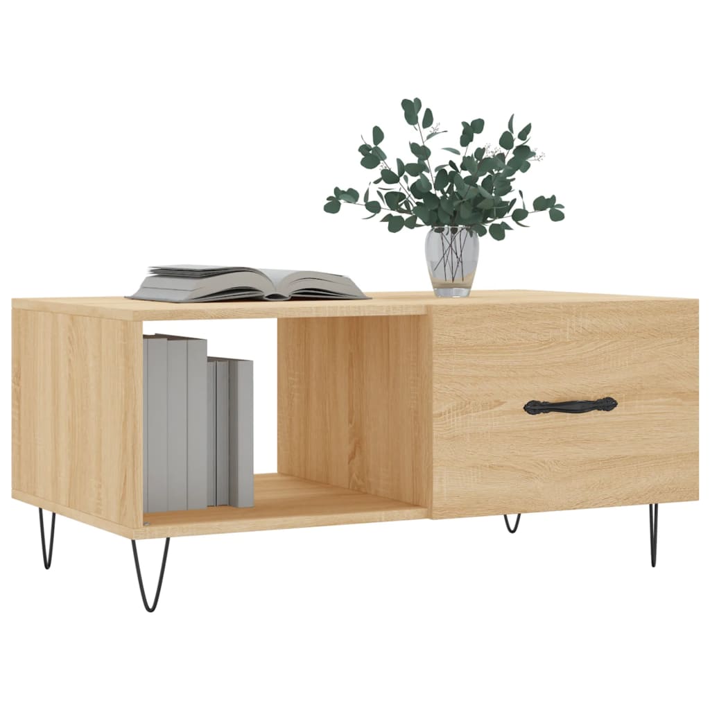 Salontafel 90X50X40 Cm Bewerkt Hout Kleurig