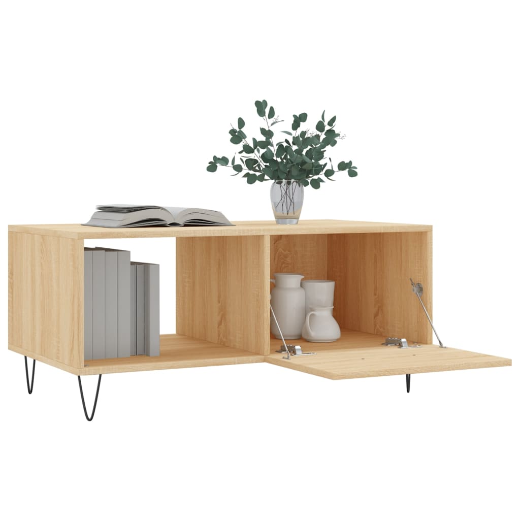 Salontafel 90X50X40 Cm Bewerkt Hout Kleurig