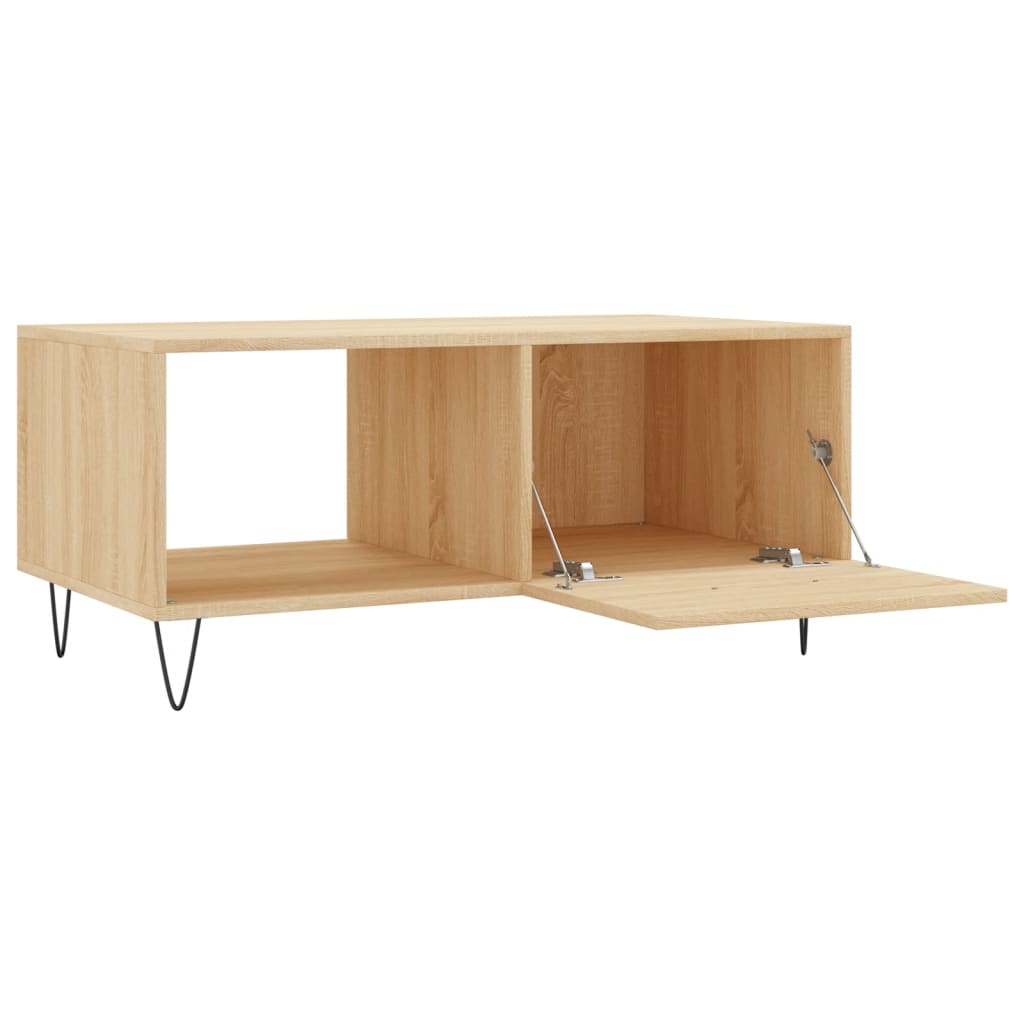 Salontafel 90X50X40 Cm Bewerkt Hout Kleurig