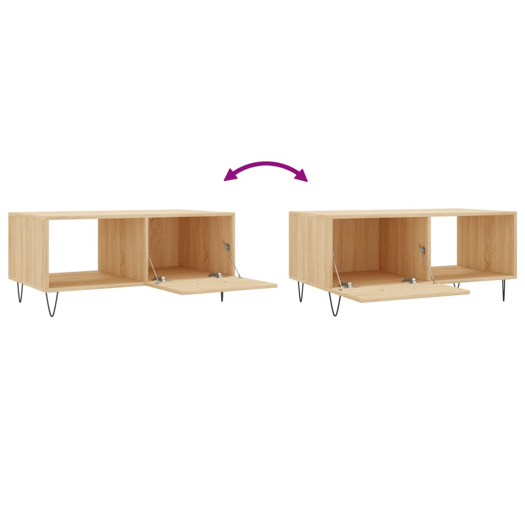Salontafel 90X50X40 Cm Bewerkt Hout Kleurig