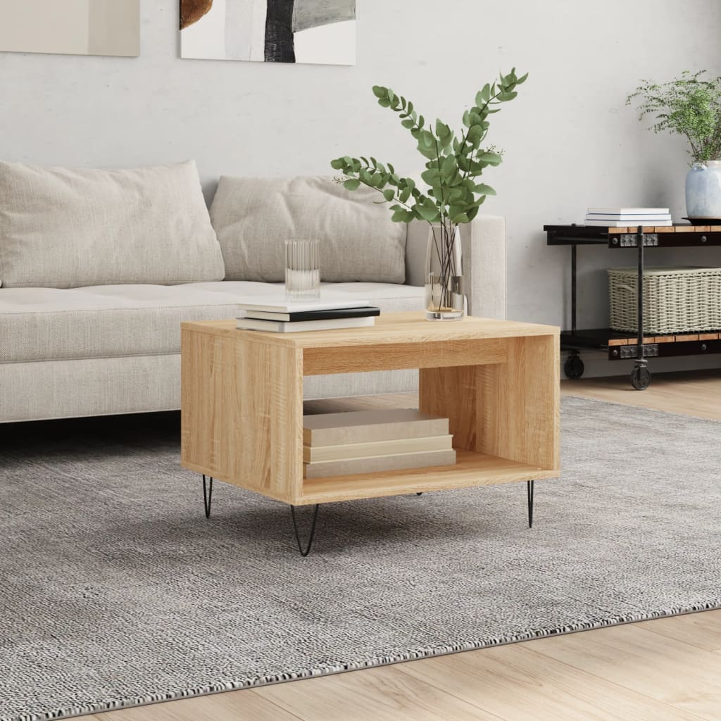 Salontafel 60X50X40 Cm Bewerkt Hout Kleurig