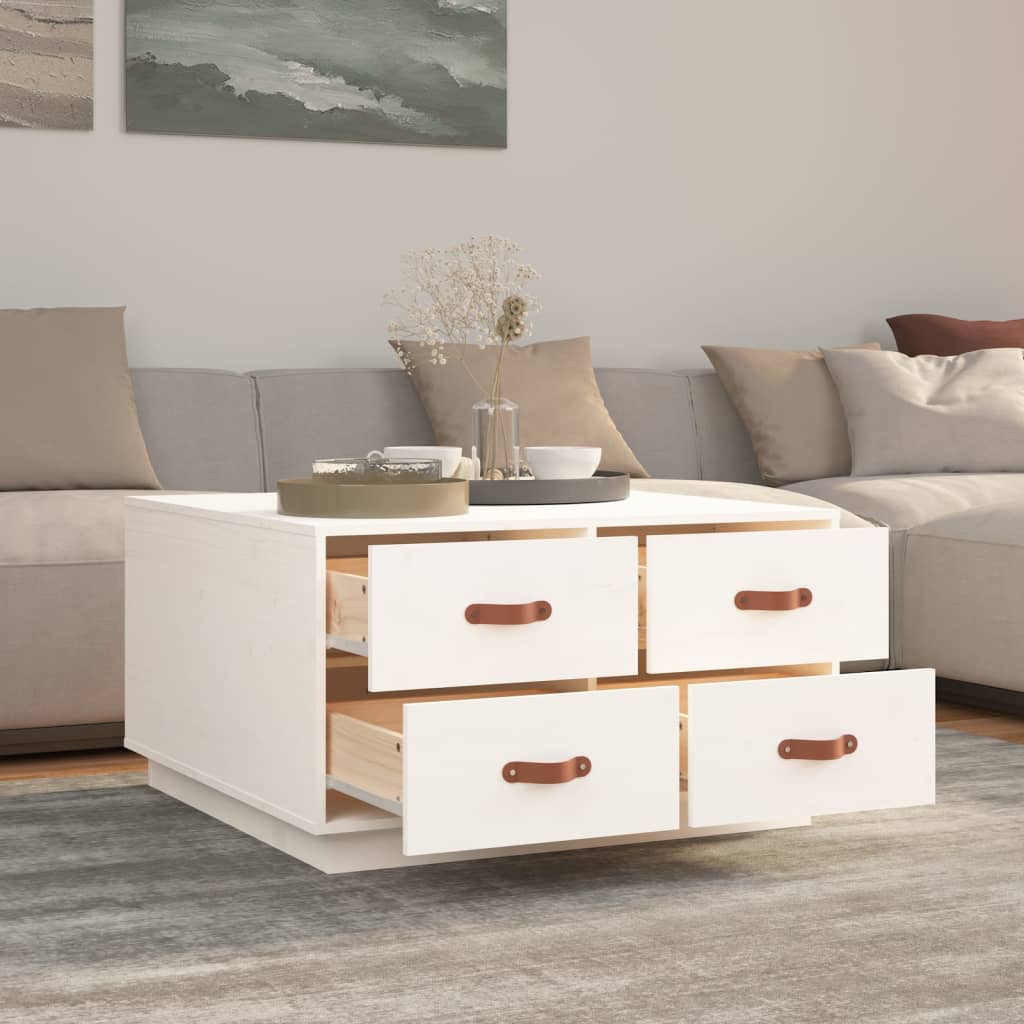 Salontafel 80X80X45 Cm Massief Grenenhout