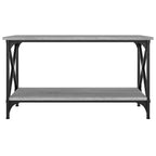 Salontafel 80X45X Bewerkt Hout En Ijzer Eiken Grijs Sonoma