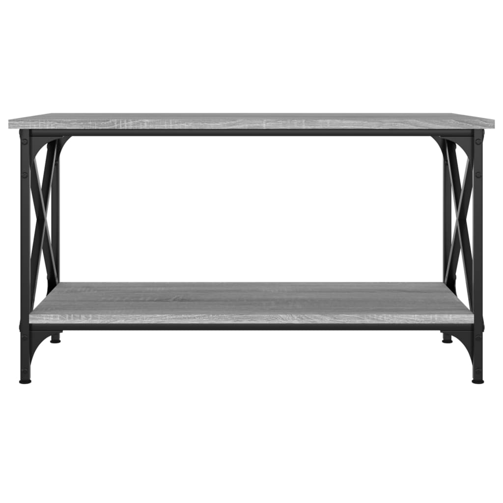 Salontafel 80X45X Bewerkt Hout En Ijzer Eiken Grijs Sonoma
