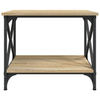 Bijzettafel 55X38X45 Cm Bewerkt Hout Kleurig
