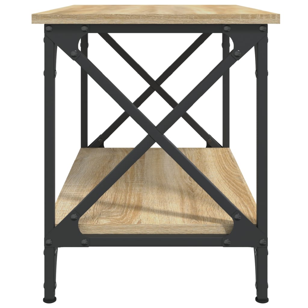 Bijzettafel 55X38X45 Cm Bewerkt Hout Kleurig