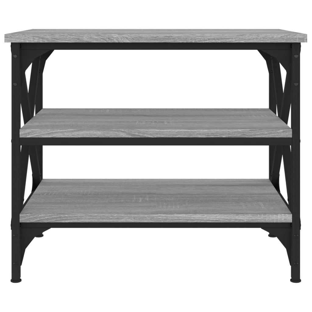 Bijzettafel 55X38X45 Cm Bewerkt Hout Eikenkleurig