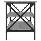 Bijzettafel 55X38X45 Cm Bewerkt Hout Eikenkleurig