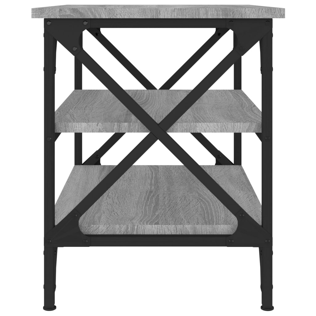 Bijzettafel 55X38X45 Cm Bewerkt Hout Eikenkleurig