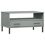 Salontafel Met Metalen Poten Oslo 85X50X45 Cm Hout