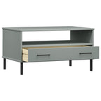 Salontafel Met Metalen Poten Oslo 85X50X45 Cm Hout