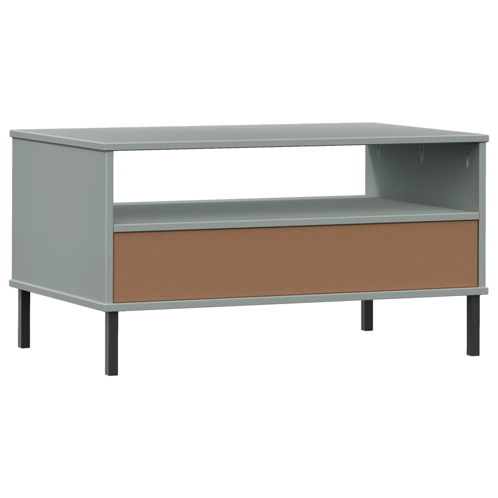 Salontafel Met Metalen Poten Oslo 85X50X45 Cm Hout