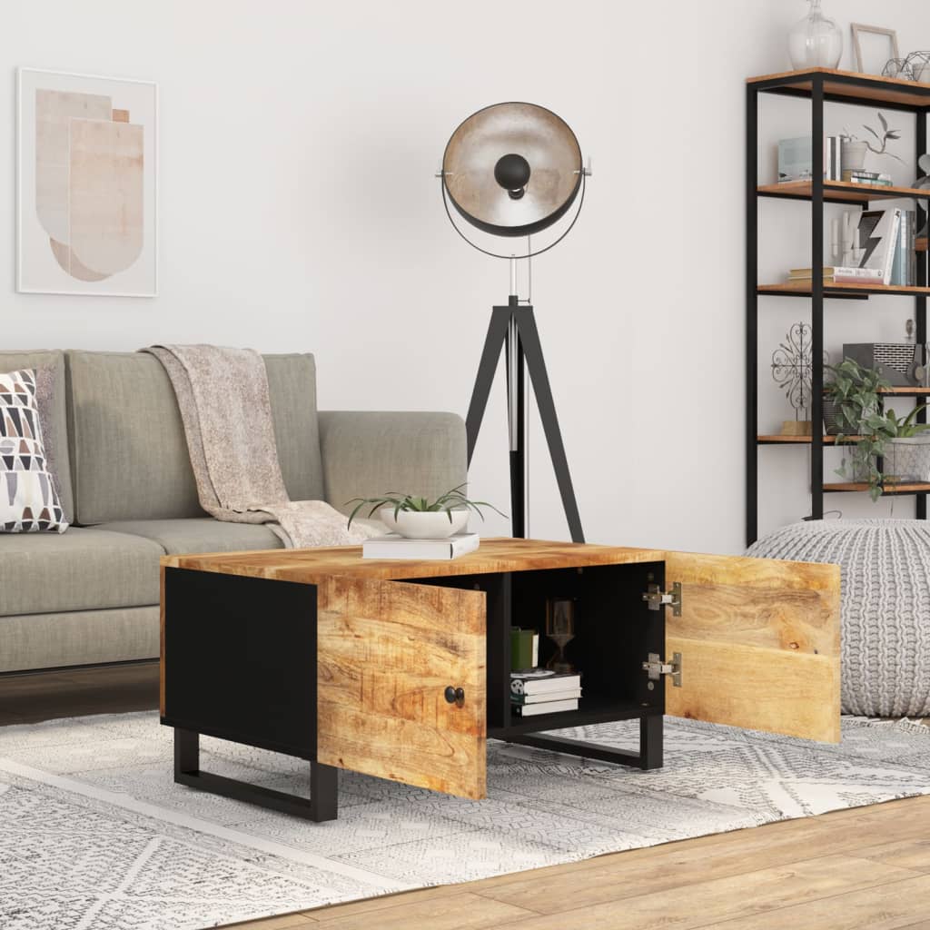 Salontafel 80X50X40 Cm Massief Mangohout En Bewerkt Hout