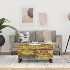 Salontafel 80X50X40 Cm Massief Mangohout En Bewerkt Hout